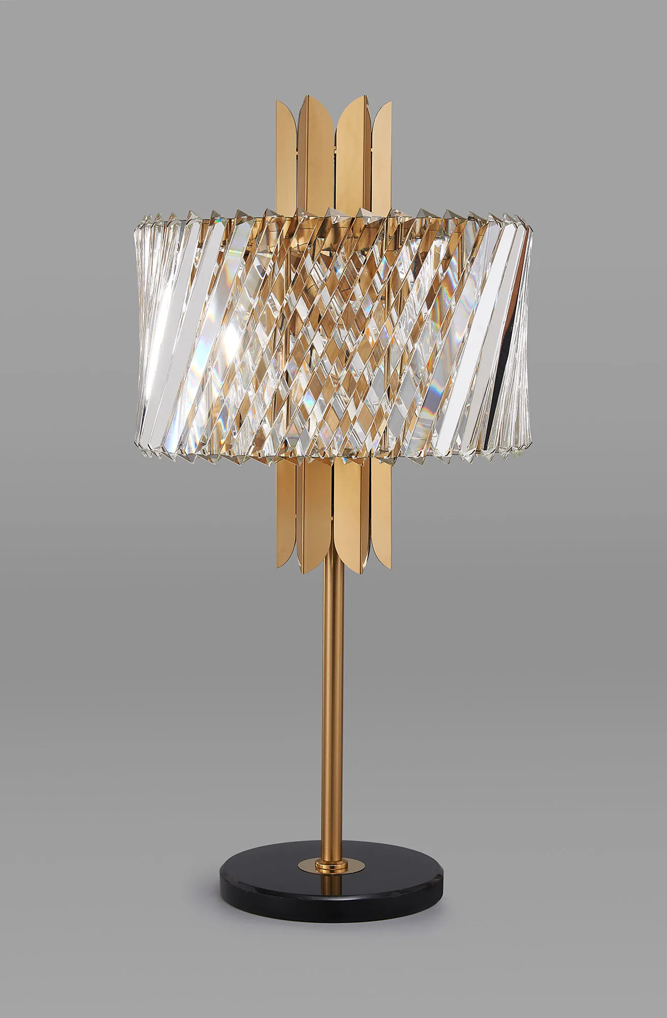 Lola Brass Crystal Table Lamps Diyas Designer Table Lamps